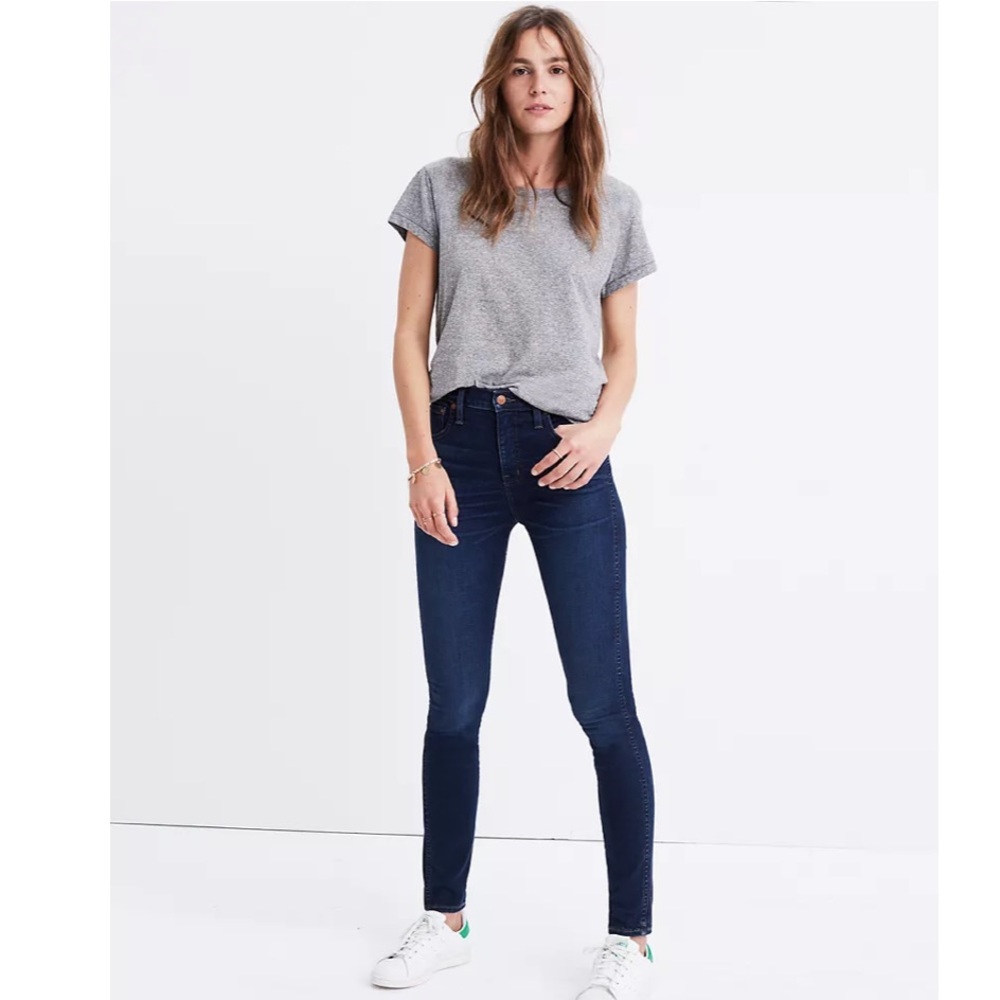 10" High-Rise Skinny Jeans in Hayes Wash